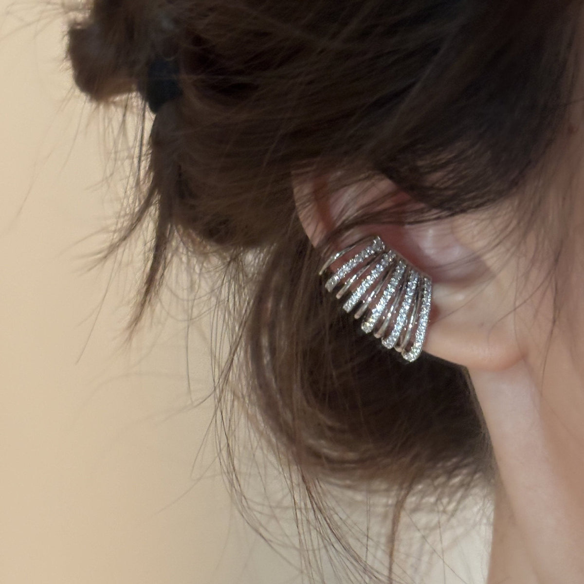 Real Gold Electroplated Zircon Korean Style Earrings