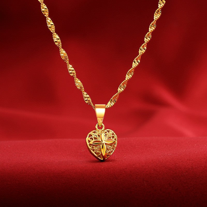 Women's Style Gold Shop Alluvial Love Abacus Lucky Bag Necklaces
