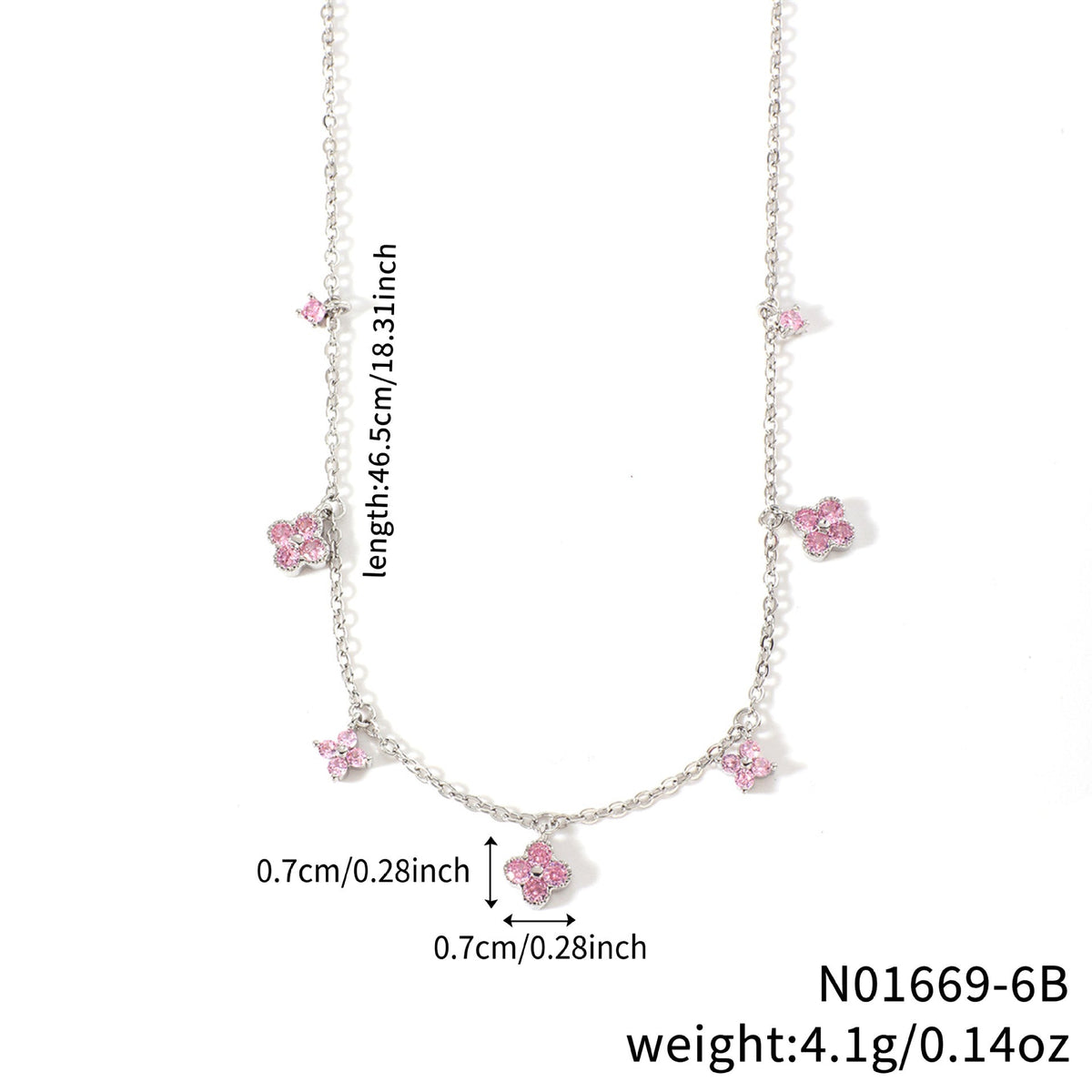 Flower-shaped Clavicle Chain Fashion Inlaid Zirconium Design Birthday Pendant