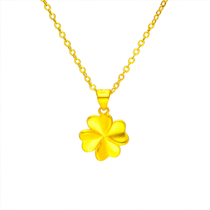 Women's Leaf Vietnam Placer Gold Frosted Fashion Pendants