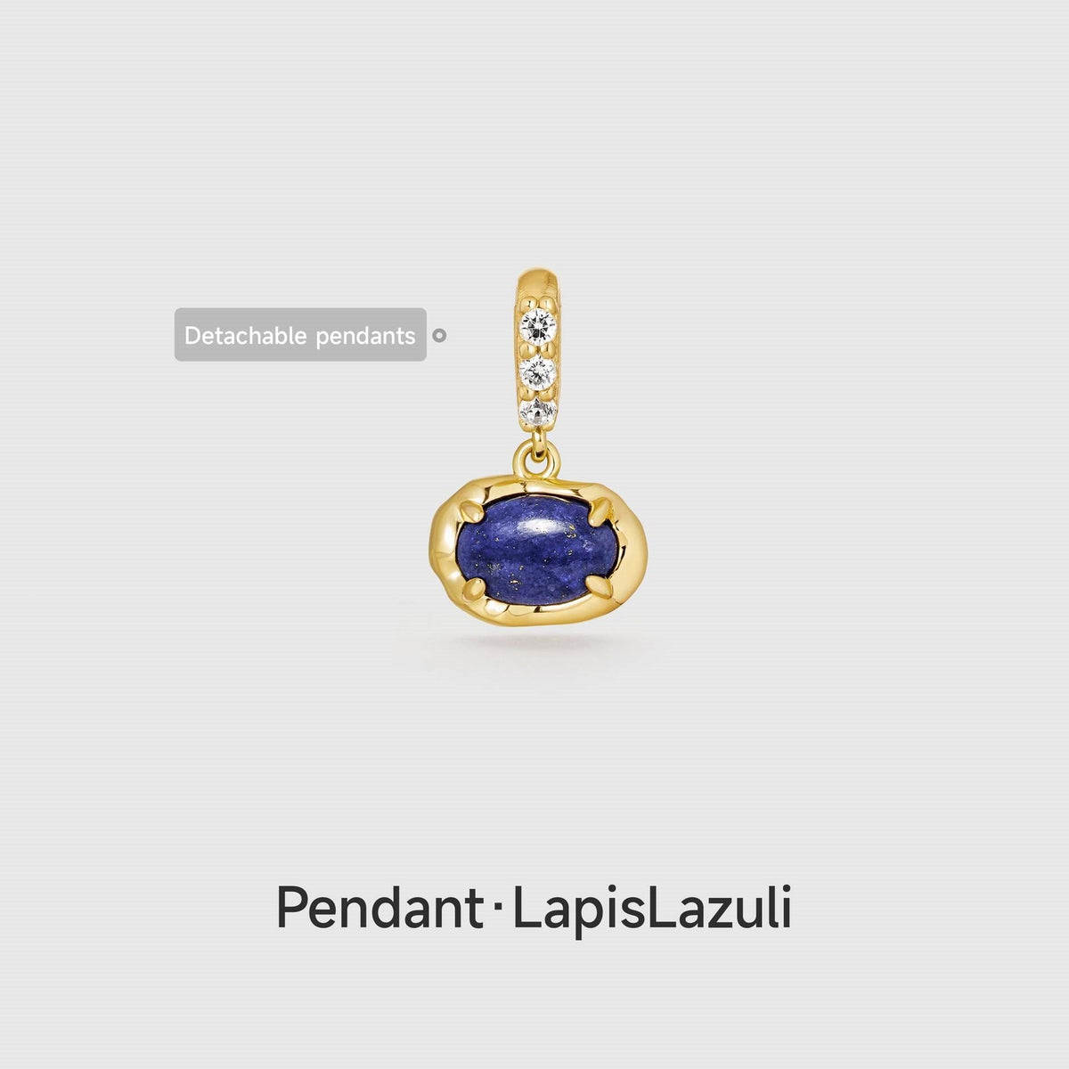 December Style Love Color Series Zircon Gold Pendant