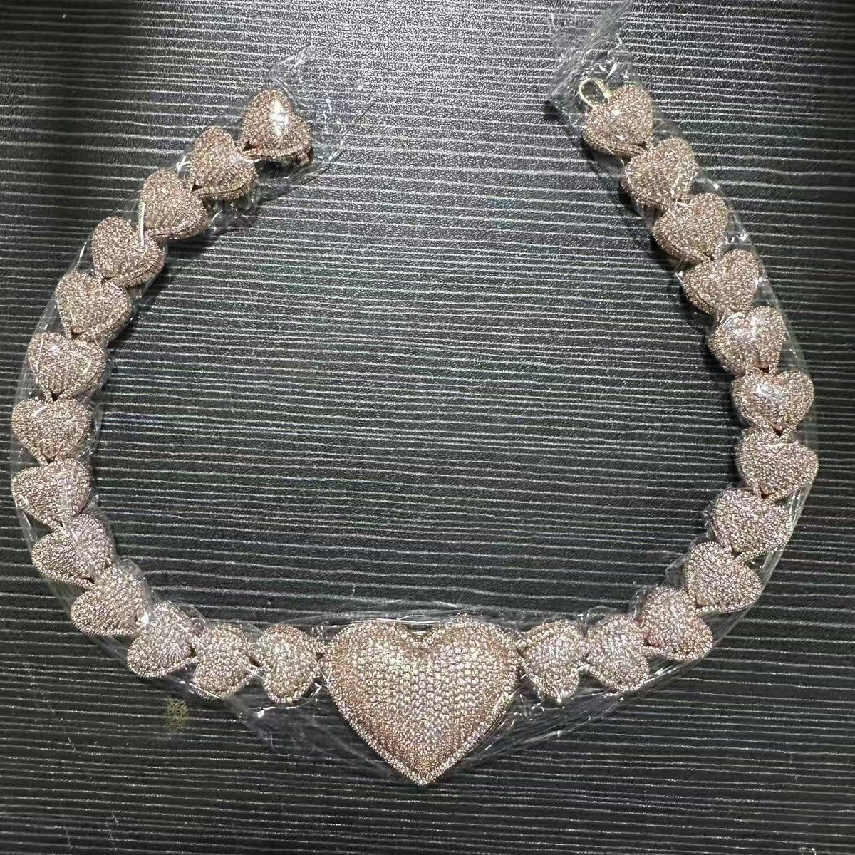 Heart-shaped Zircon Style Peach Heart Chain Necklaces