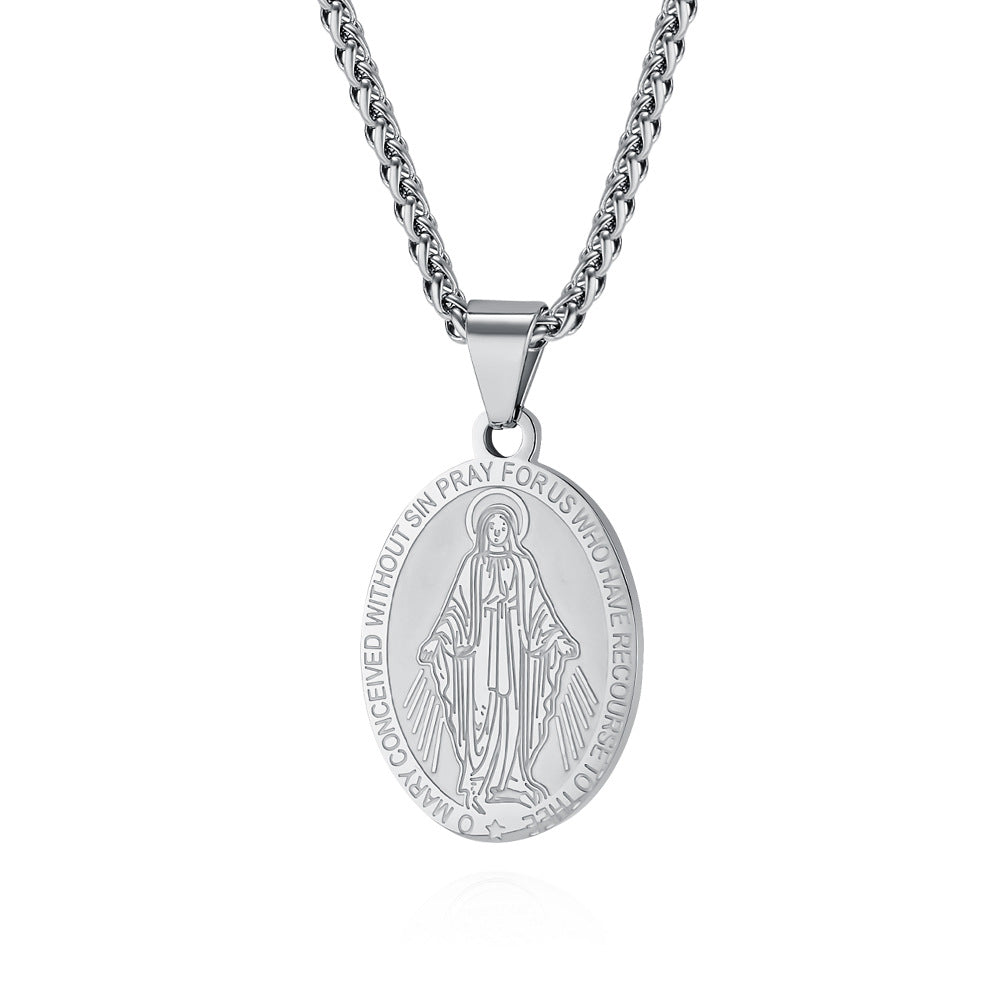 Women's & Men's God's Holy Guardian Titanium Steel Design Pendant