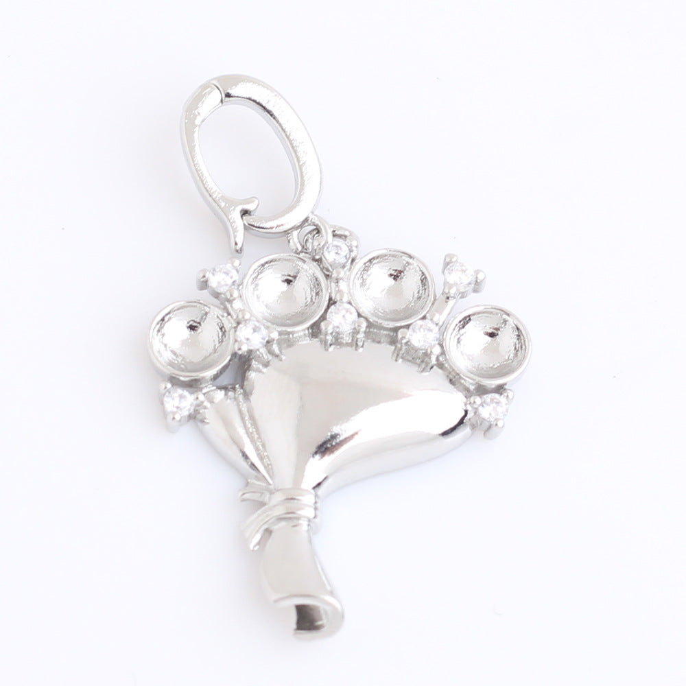 Beads Holder Large Single Eardrop Frame Lucky Exquisite Universal Pearl Pendant
