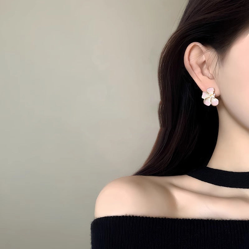 Glaze Flower Niche Gentle Elegant High Sense Fashion Rings