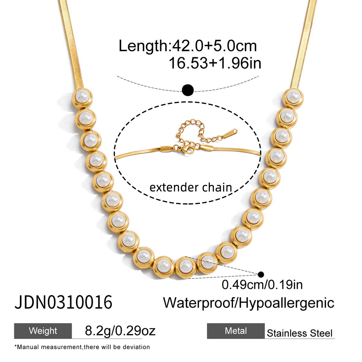 Pearl Light Luxury Minority Stainless Female Necklaces