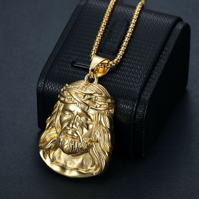 Ear Titanium Steel Vacuum Gold Plating Pendant