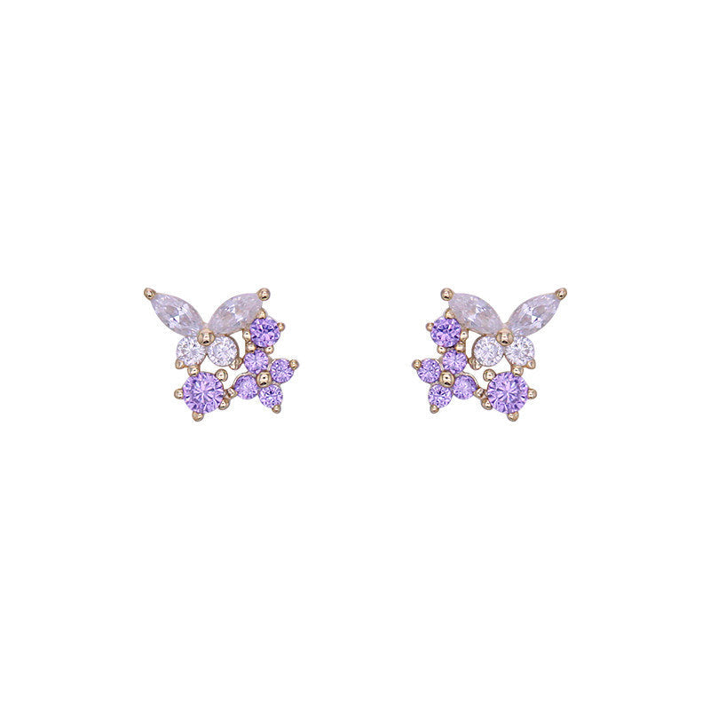 Butterfly For Light Luxury Minority High Stud Earrings
