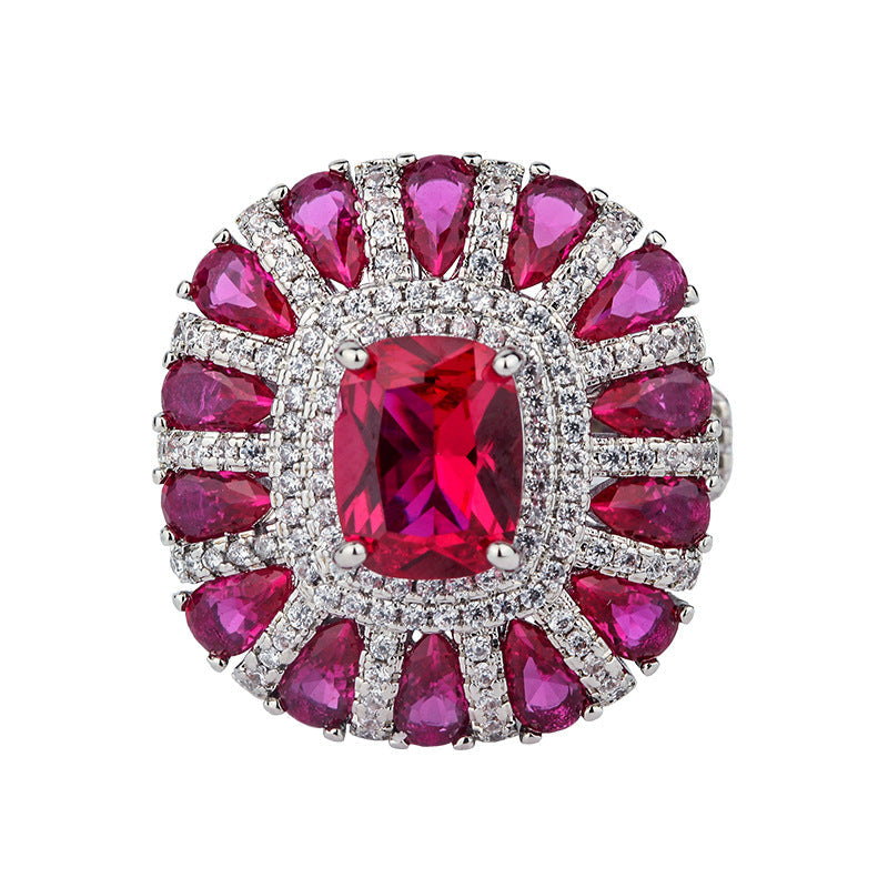 Women's With Ruby Cloisonne Vintage Luxury Jewelry Set