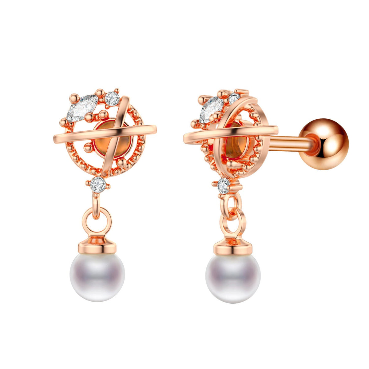 Ear Bone Female Needle Screw Twist Rings
