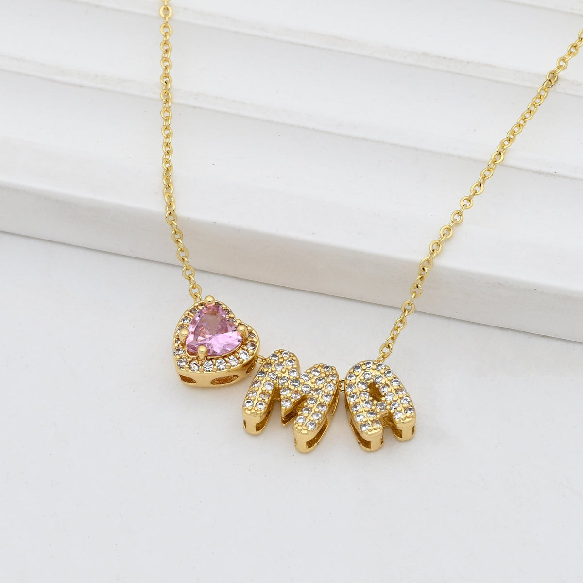 Diamond Letter Personalized Love December Birthday Stone Valentine's Pendants