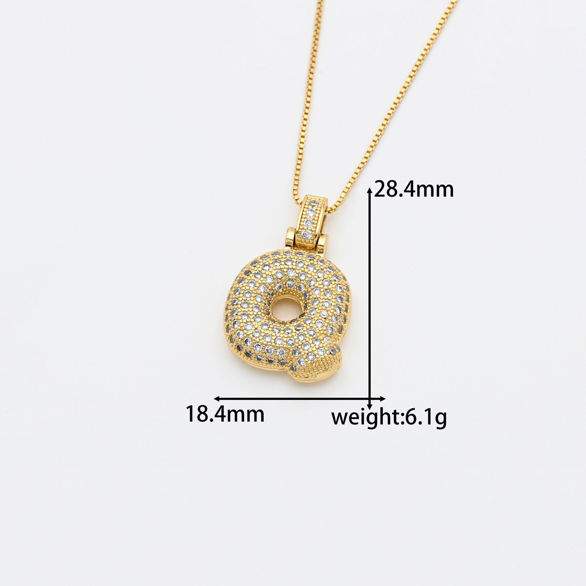 Micro Inlay Hip Hop Letters English Pendant