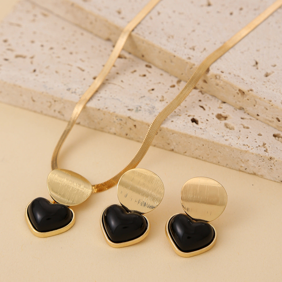 Women's Elegant Geometric Ear Fashion Chain Like Flat Jewelry Set