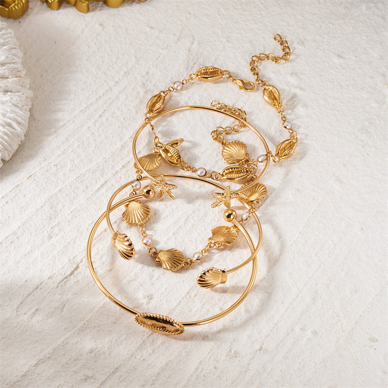 Alloy Hollow Geometry Ocean Series Personality Bracelets