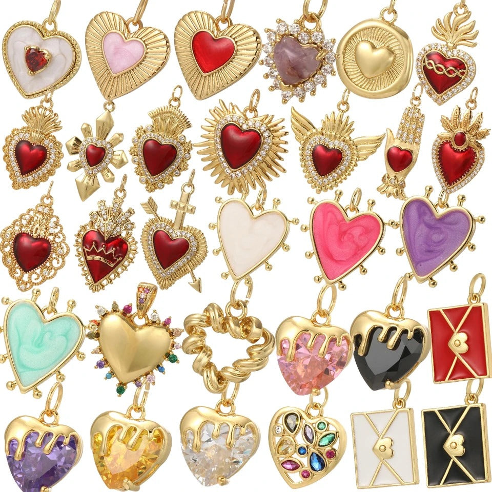 New Millennium Bohemian Heart-shaped Copper Universal Pendants