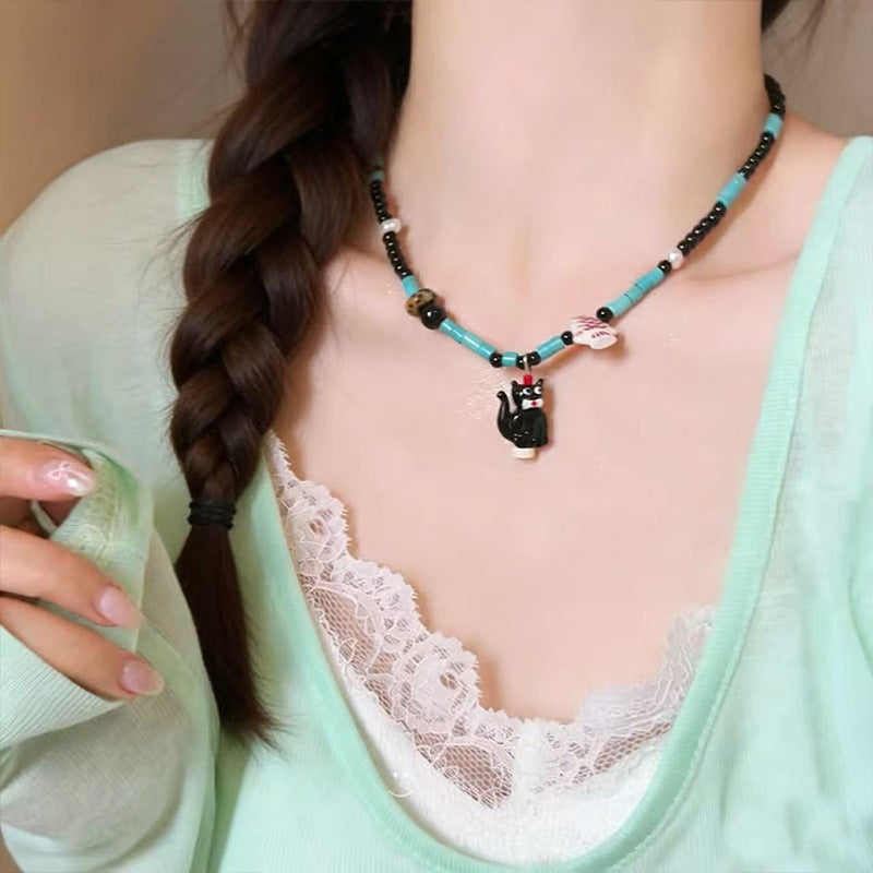 Series Colorful Fun Sweet Cool Female Korean Style Niche Necklace