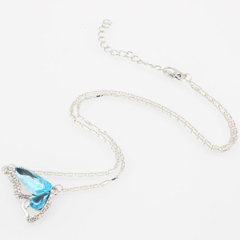 Suit Fashion Crystal Butterfly Diamond Love Jewelry Set