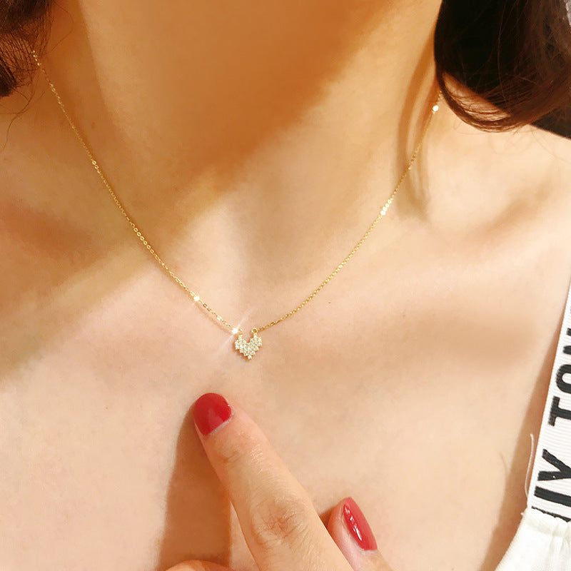 Sterling Sier Gold-plated Super Flash Fashion Elegant Necklace