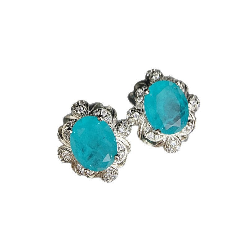 Vintage Imitation Blue Main Stone Carved Pendants
