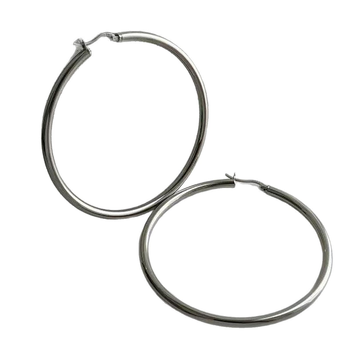 Women's Round Titanium Steel Coil Stainless Exaggerated Personalized Rings