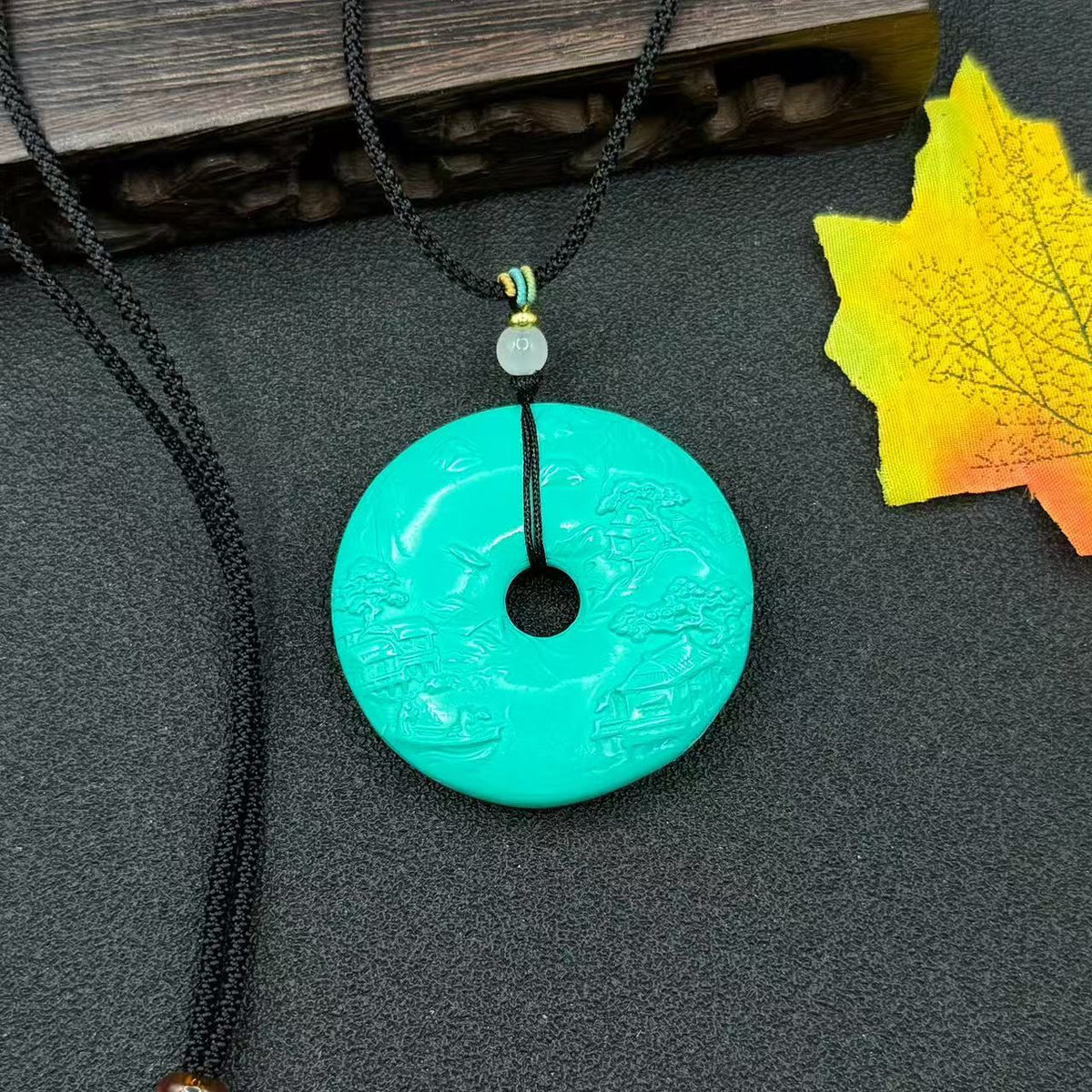 Broadcast Turquoise Magnesite Sculpture Buddha Crafts Ethnic Pendant