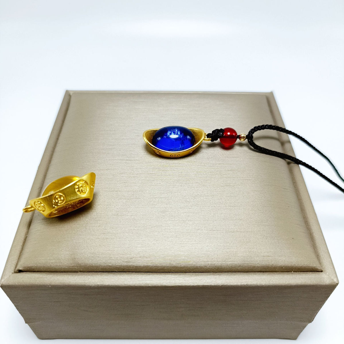 Red Bean Imitation Gold Ingot Fu Lu Necklaces