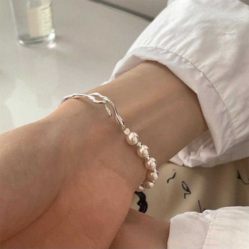 Half Bamboo Female Niche Design Exquisite Stitching String Beads Cold Bracelet