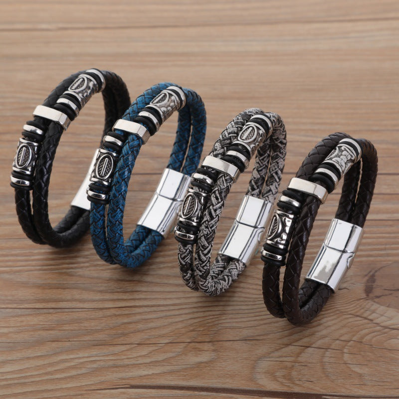 Men's Pattern Personalized Fashion String Beads Magnetic Bracelets