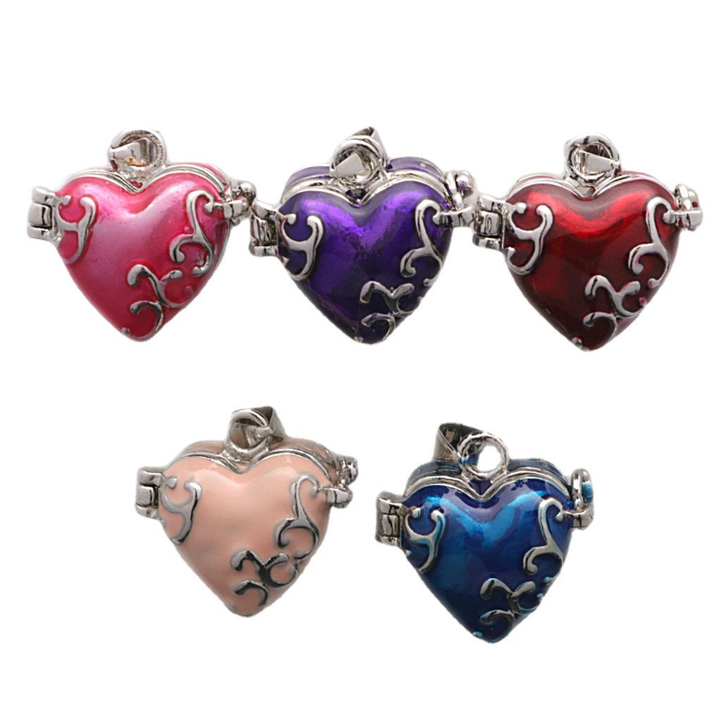 Epoxy Heart-shaped Star Moon Openable Storage Pendant