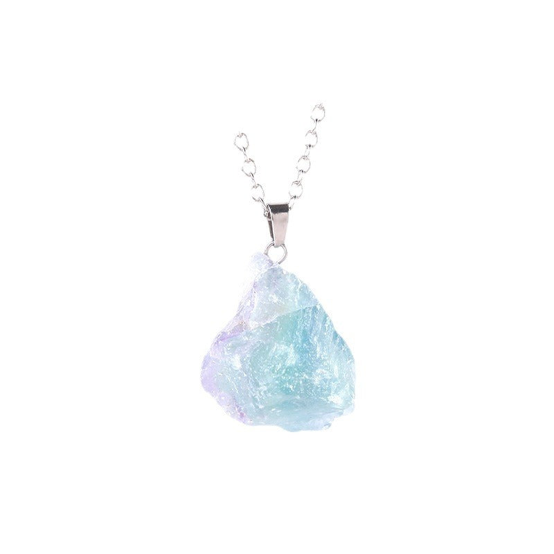 Natural Amethyst Pink Crystal White With Shape Pendants