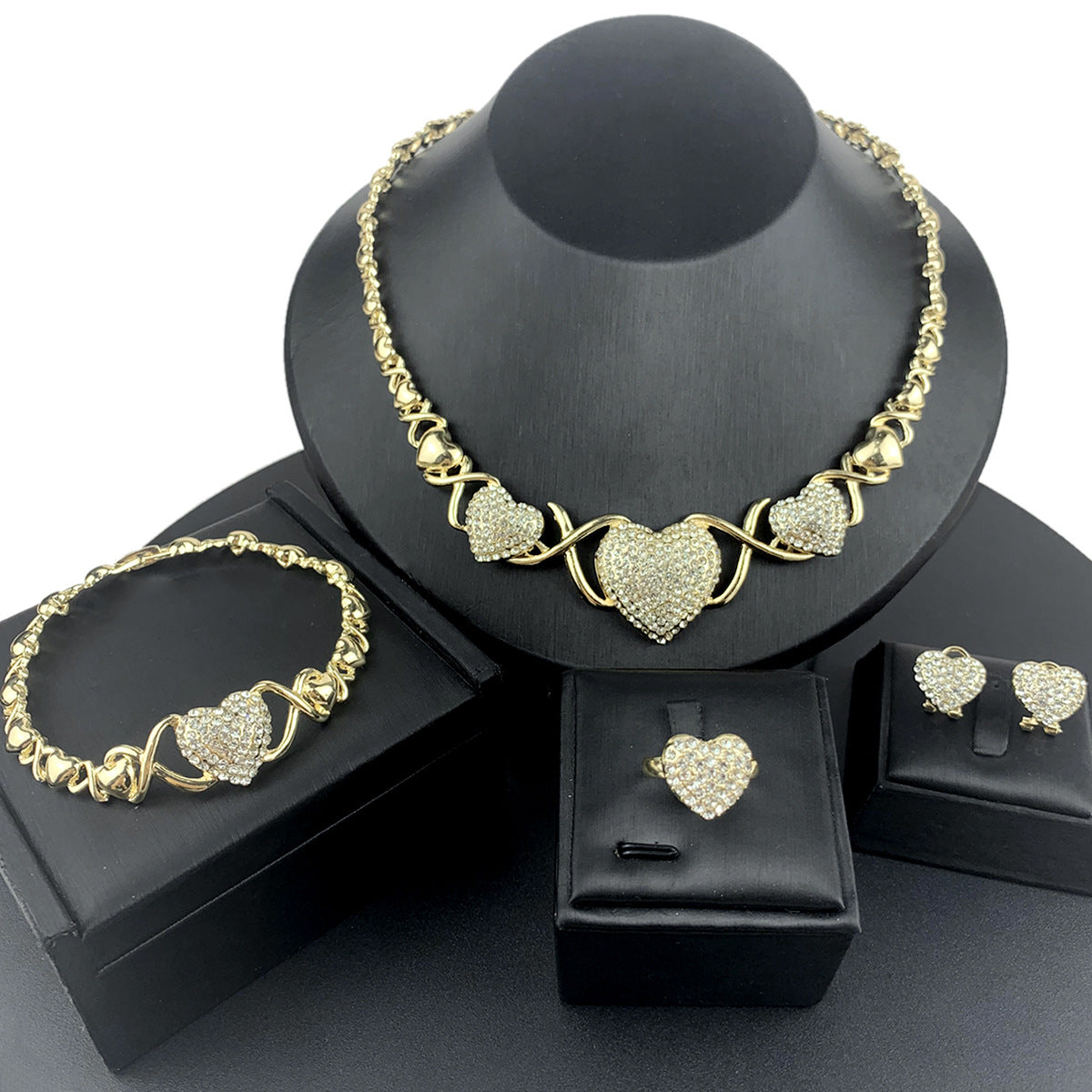 Innovative Slouchy Trendy Versatile Popular Heart-shaped Jewelry Set