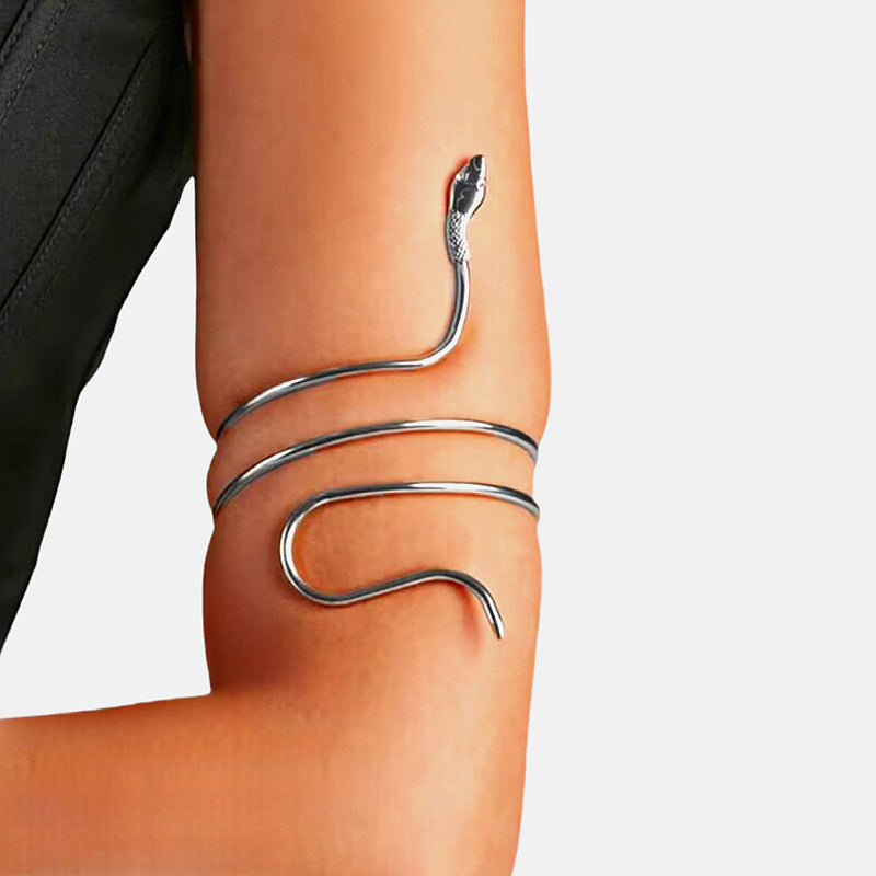 Exaggerated Snake-shaped Export Retro Fashion Twisted Winding Alloy Animal Bracelet