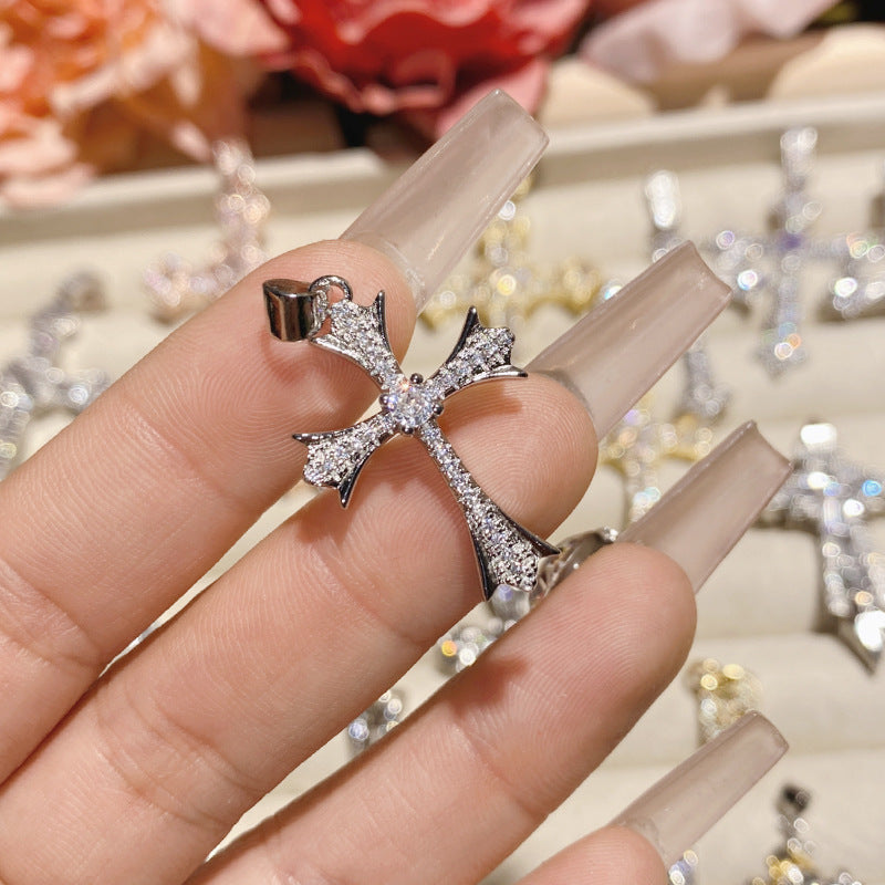 Full Diamond Cross Hip Hop Real Necklaces