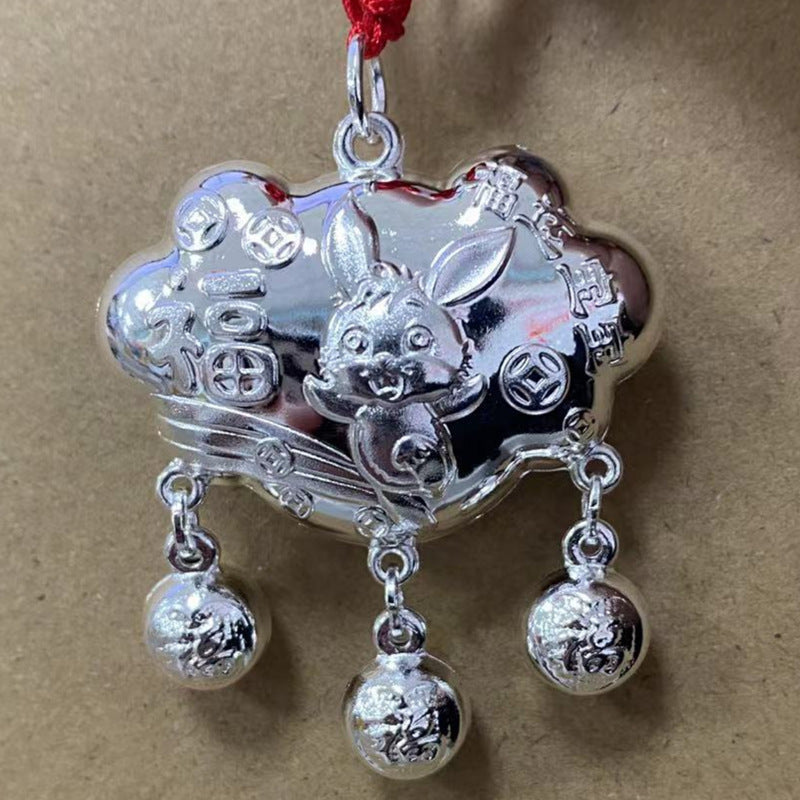 Sier-plated Long Life Sier Lock Years Old Pendant