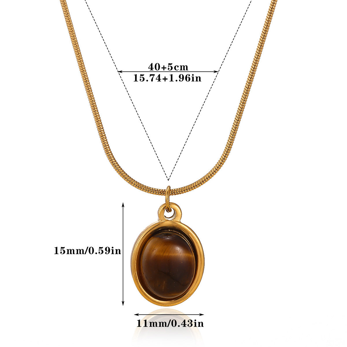 Unique Round Stone Niche Trendy Clavicle Chain Daily Necklace
