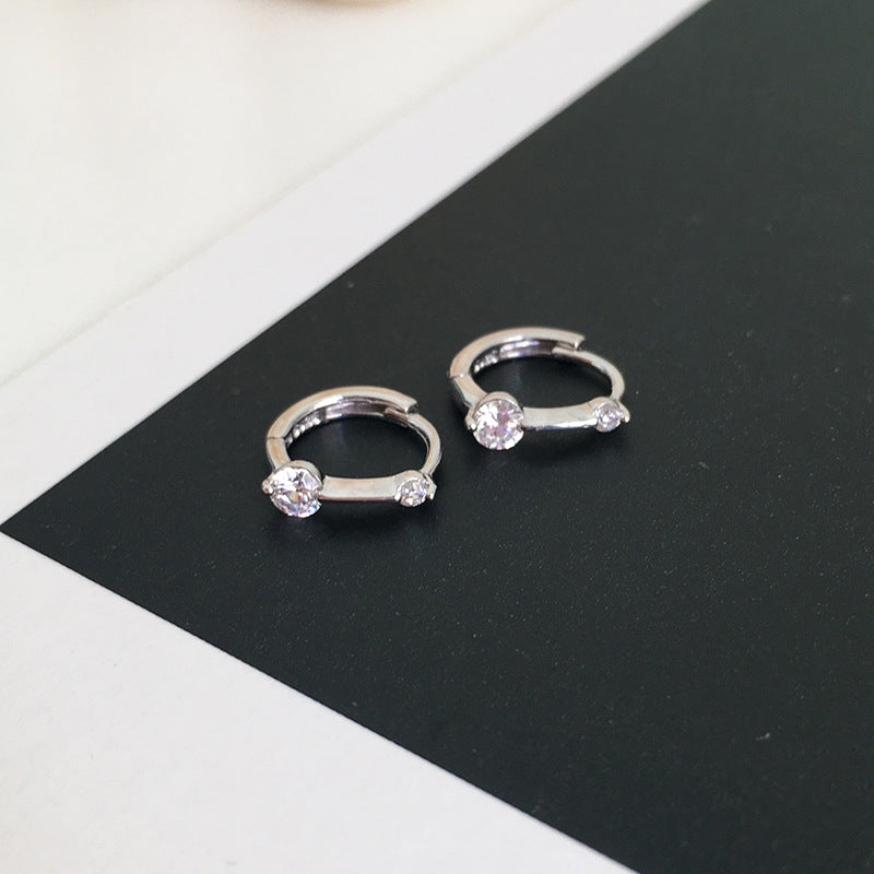Sterling Female Ear Clip Before Sleep Zircon Small Rings
