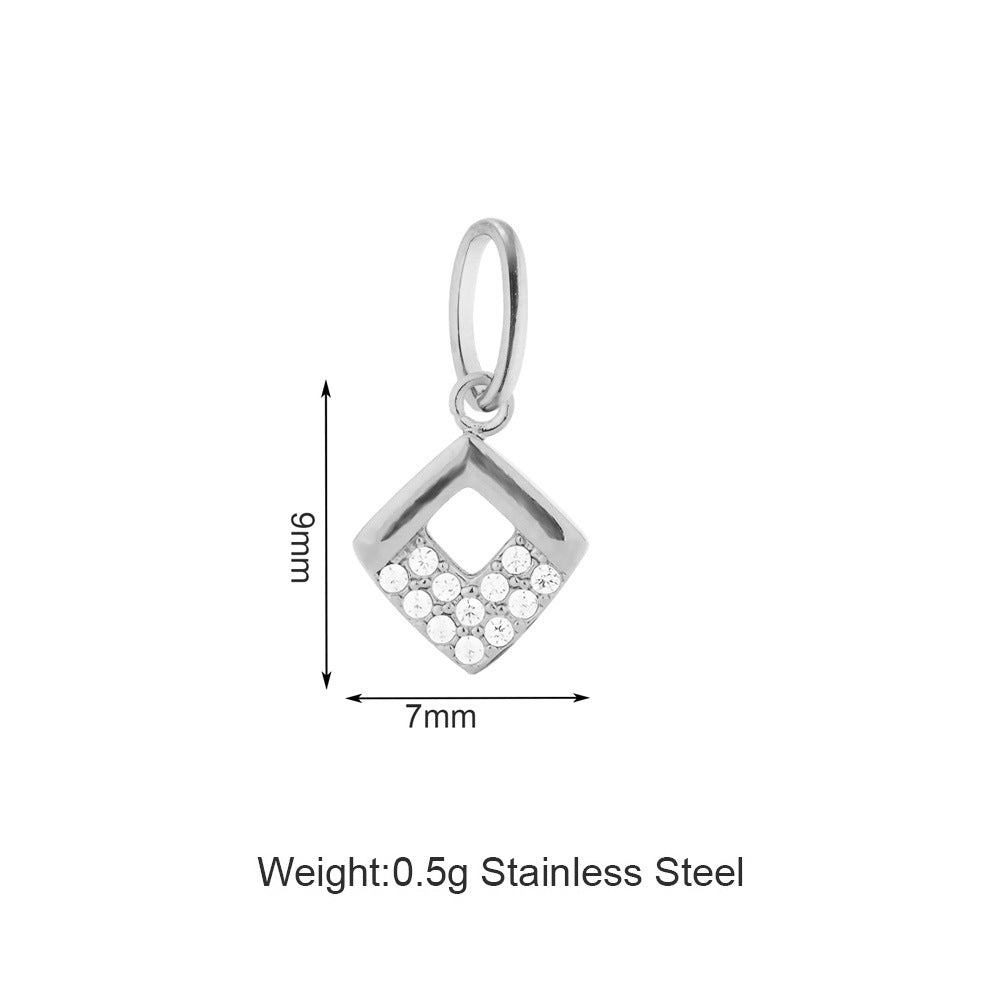 Vacuum Plating White Zirconium Four-leaf Clover Purse More Than Asterism Pendant