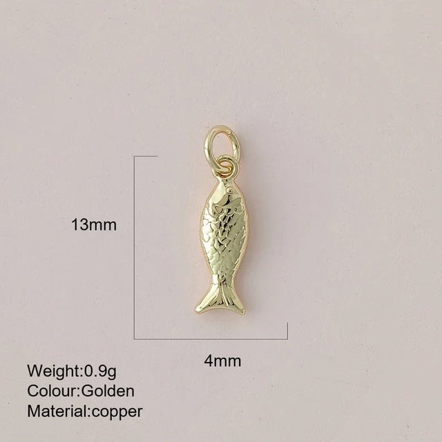 Color Enamel Fish Copper Drop Oil Pendant