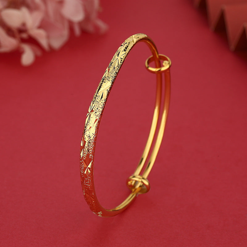 Women's Angel Glossy Round Stem Boutique Thickened Free Gift Bracelet