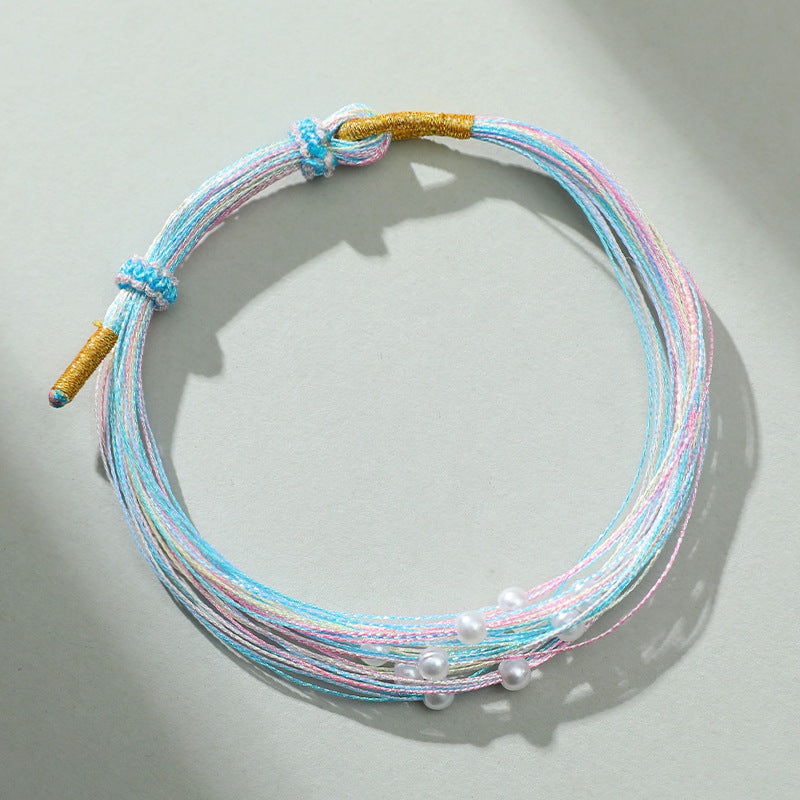 Dragon Boat Festival Colorful Rope Carrying Strap Handmade Braided Adult Bracelet