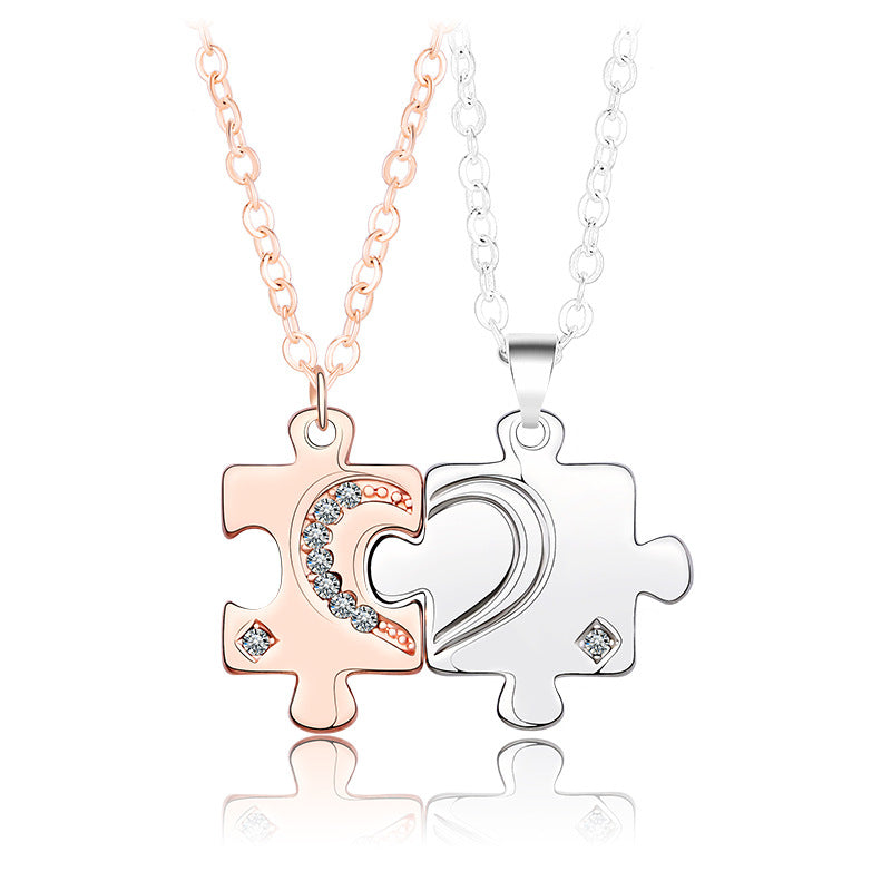 Couple Pair Of Simple Stylish Personality Creative Necklaces
