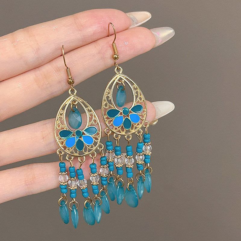 Beach Travel Vacation Style Bohemian Ear Ethnic Tassel Light Luxury Earrings