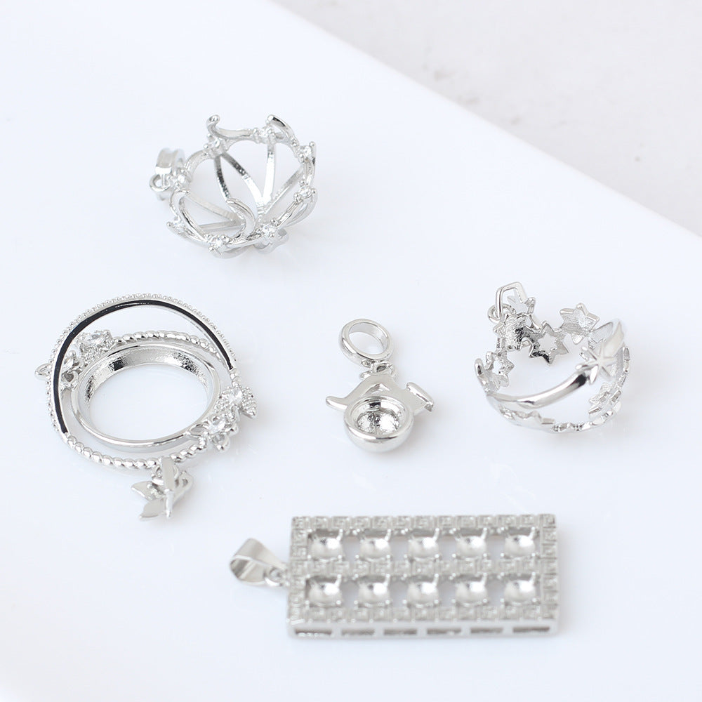 Beads Holder Large Single Eardrop Frame Lucky Exquisite Universal Pearl Pendant