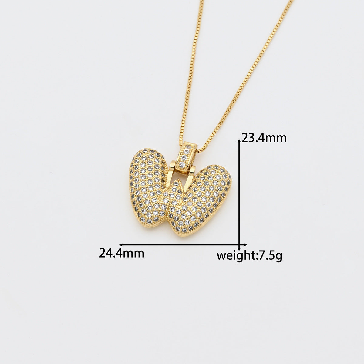 Micro Inlay Hip Hop Letters English Pendant