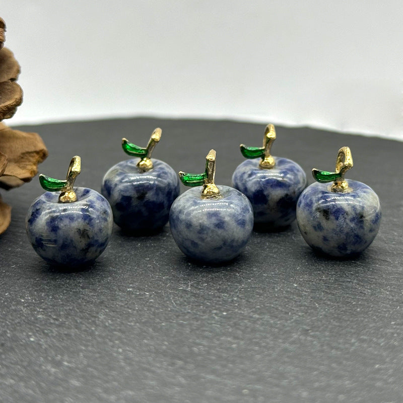 Apple Natural Stone Crystal Agate Amethyst Pink Pendants