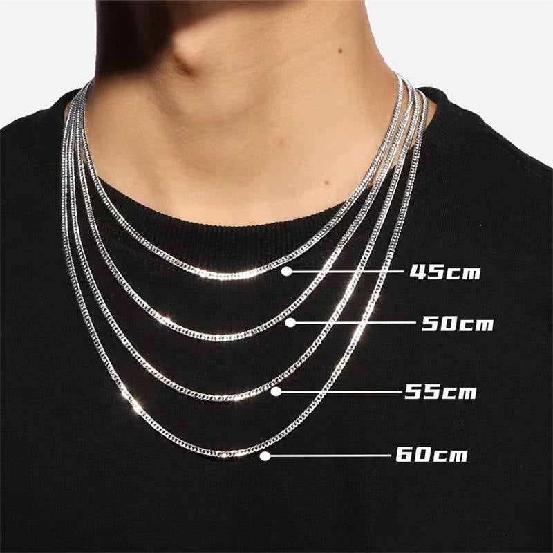 Blades Flat Snake Chain Hip Hop Style Piece Thin Encrypted Necklaces