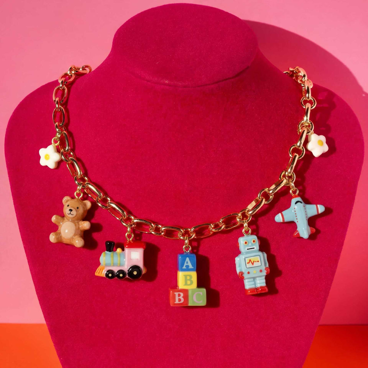 Cute Little Bear Duck Building Block Ball Furnace Pendant