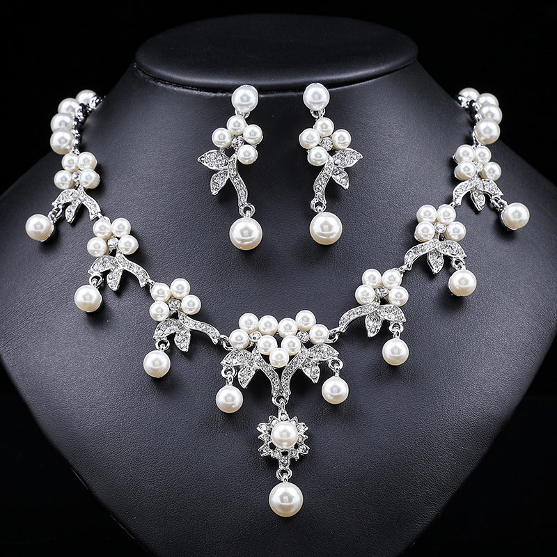 Branch Shape Pearl Ethnic Style Retro Clavicle Chain Bridal Necklaces