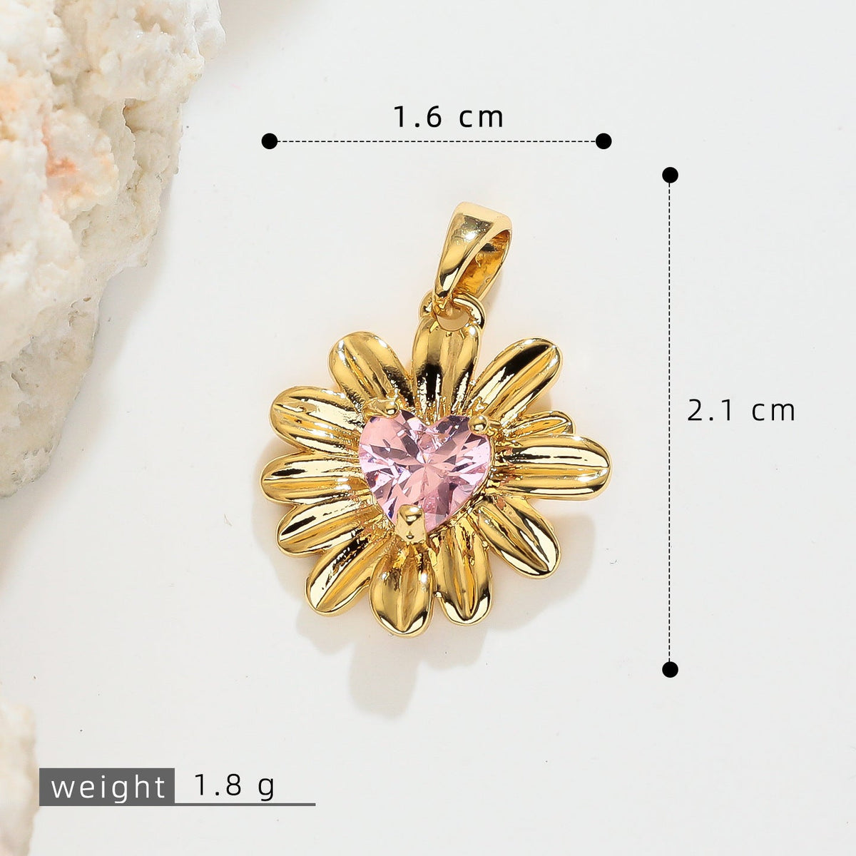 Attractive Versatile Light Luxury Petal Flower Pendant
