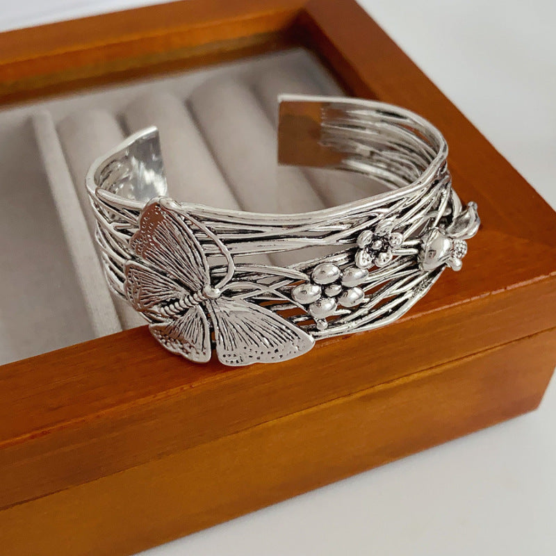 Flowers Open-ended Design Personalized Light Luxury Bracelet